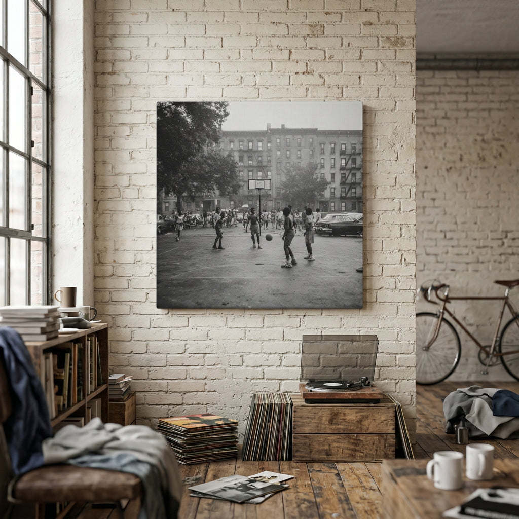 Playing Ball in Brooklyn - Gallery Wrapped Canvas (Ready to Hang)
