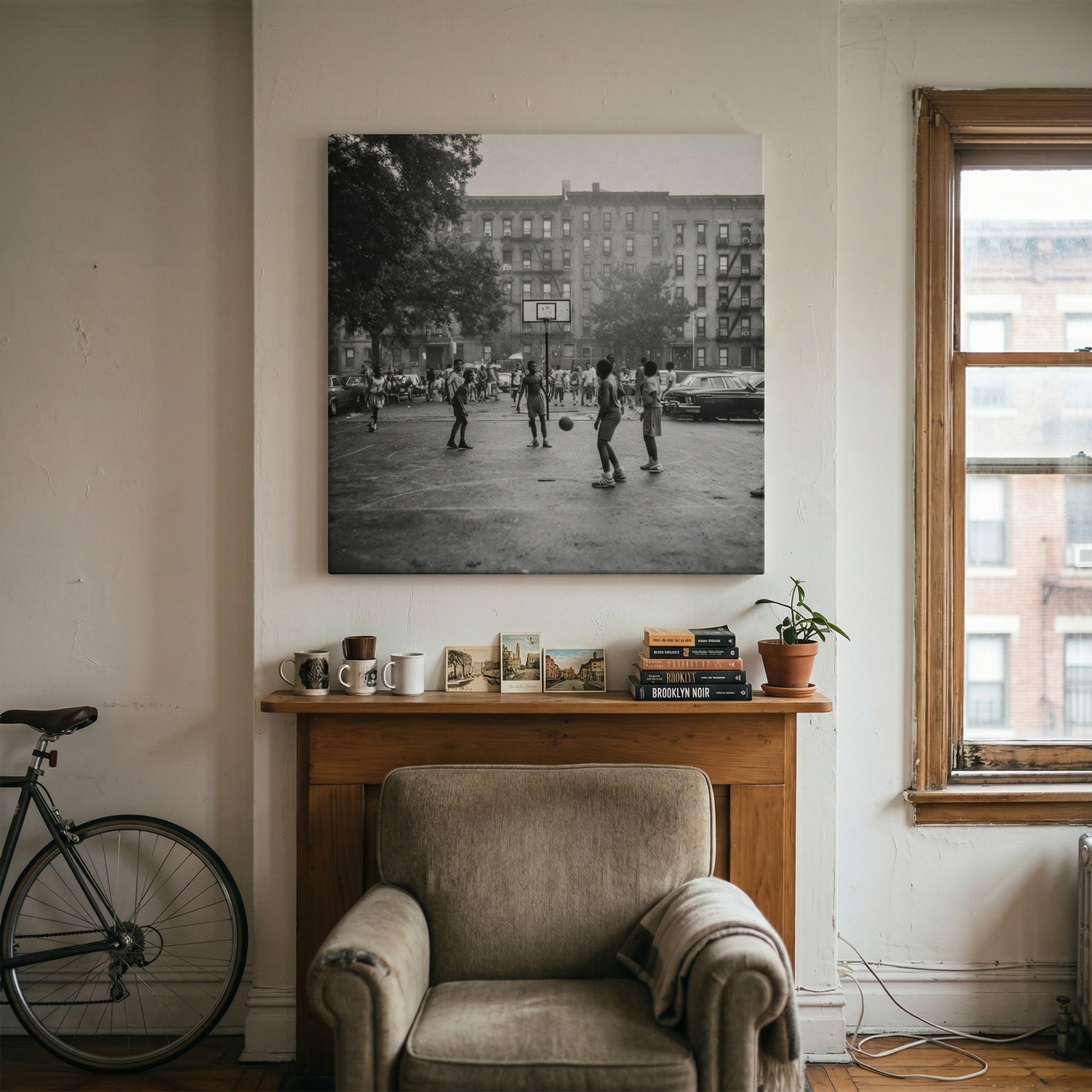Playing Ball in Brooklyn - Gallery Wrapped Canvas (Ready to Hang)