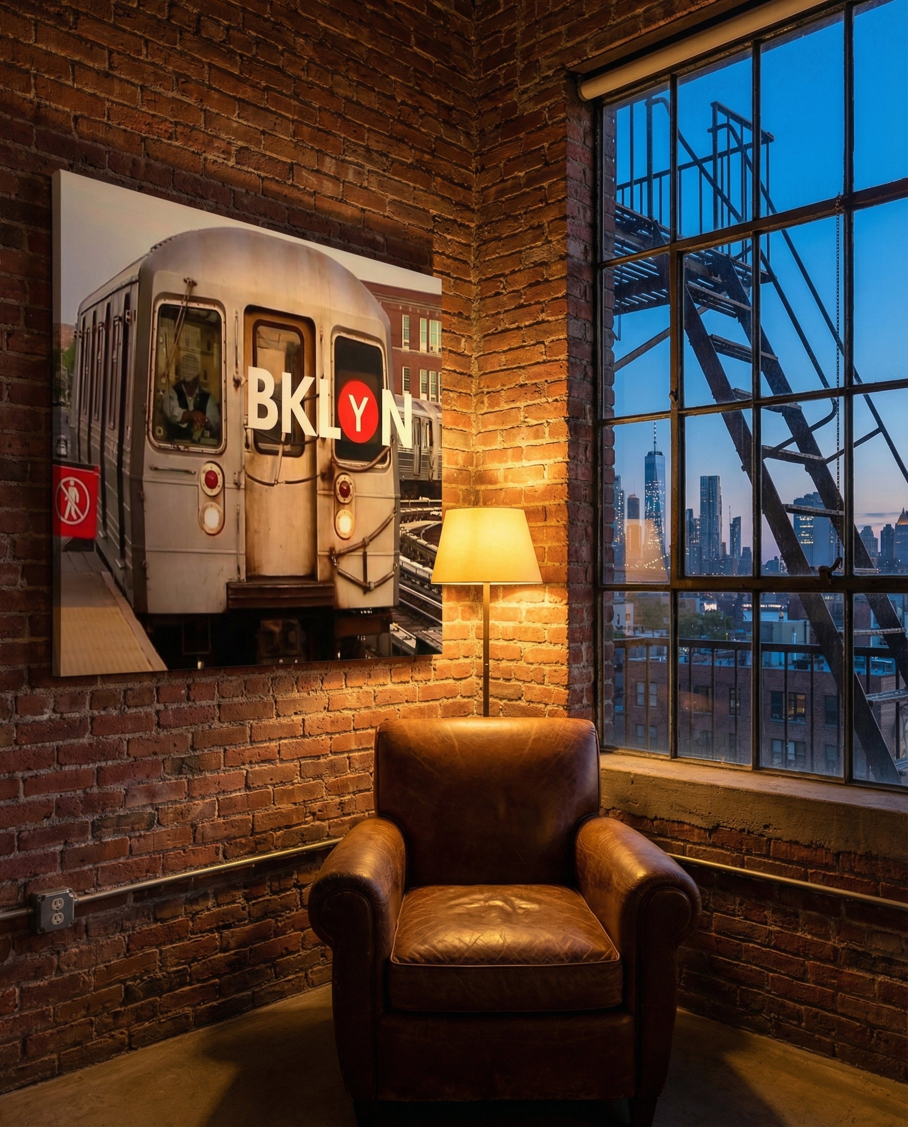 Brooklyn Subway - Gallery Wrapped Canvas Wall Art (Ready to Hang)- 24 x 36