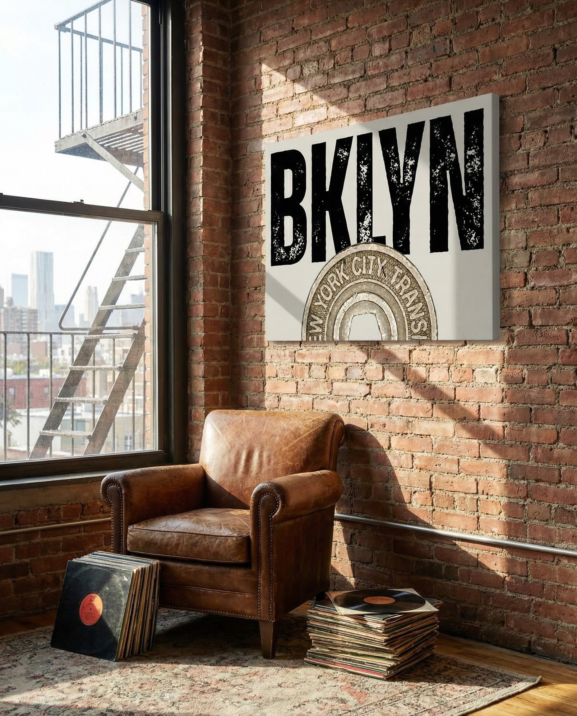 Vintage NYC Subway Token - Gallery Wrapped Canvas Wall Art (Ready to Hang) - 24 x 36