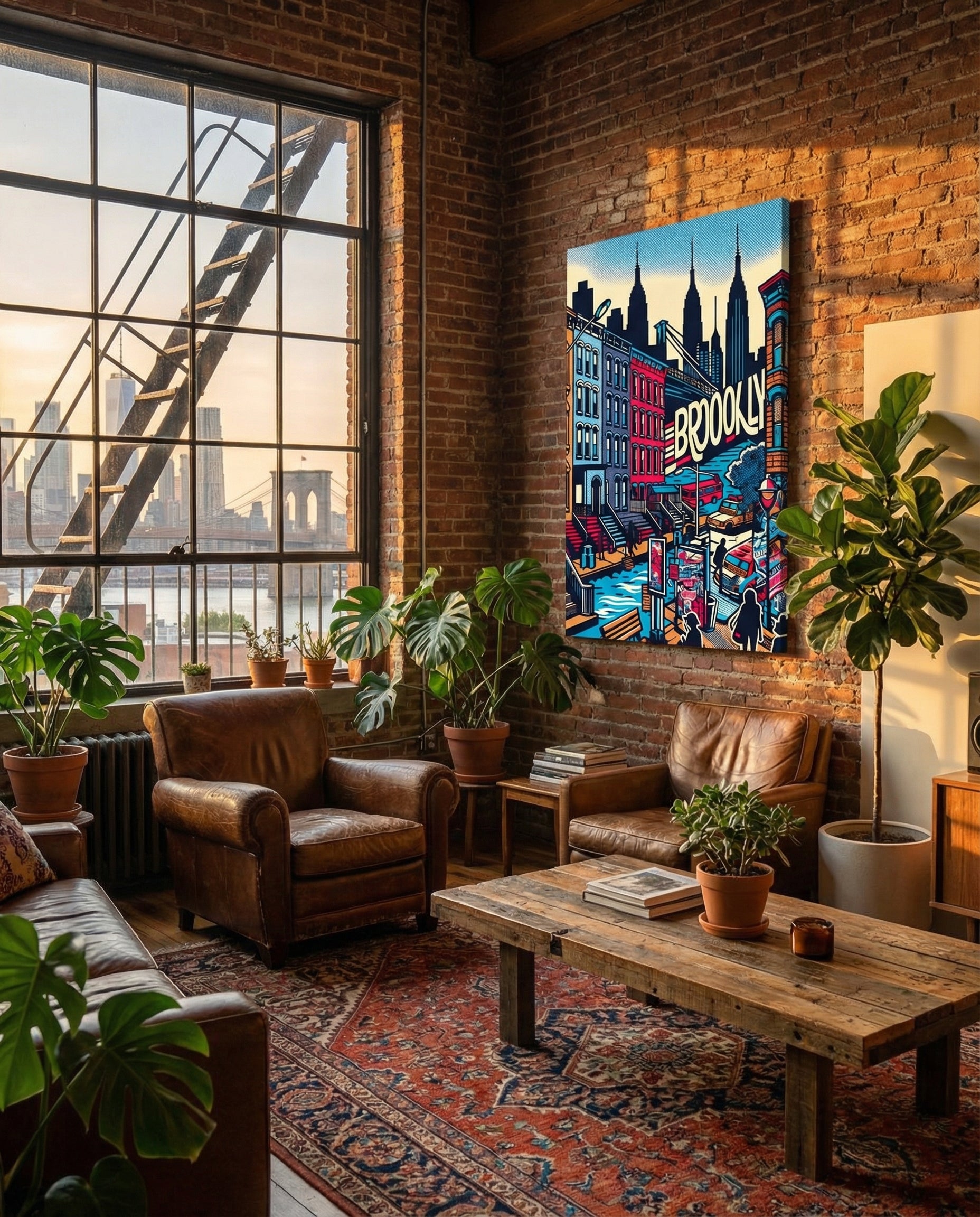 Brooklyn Pop - Gallery Wrapped Canvas Wall Art (Ready to Hang)- 24 x 36