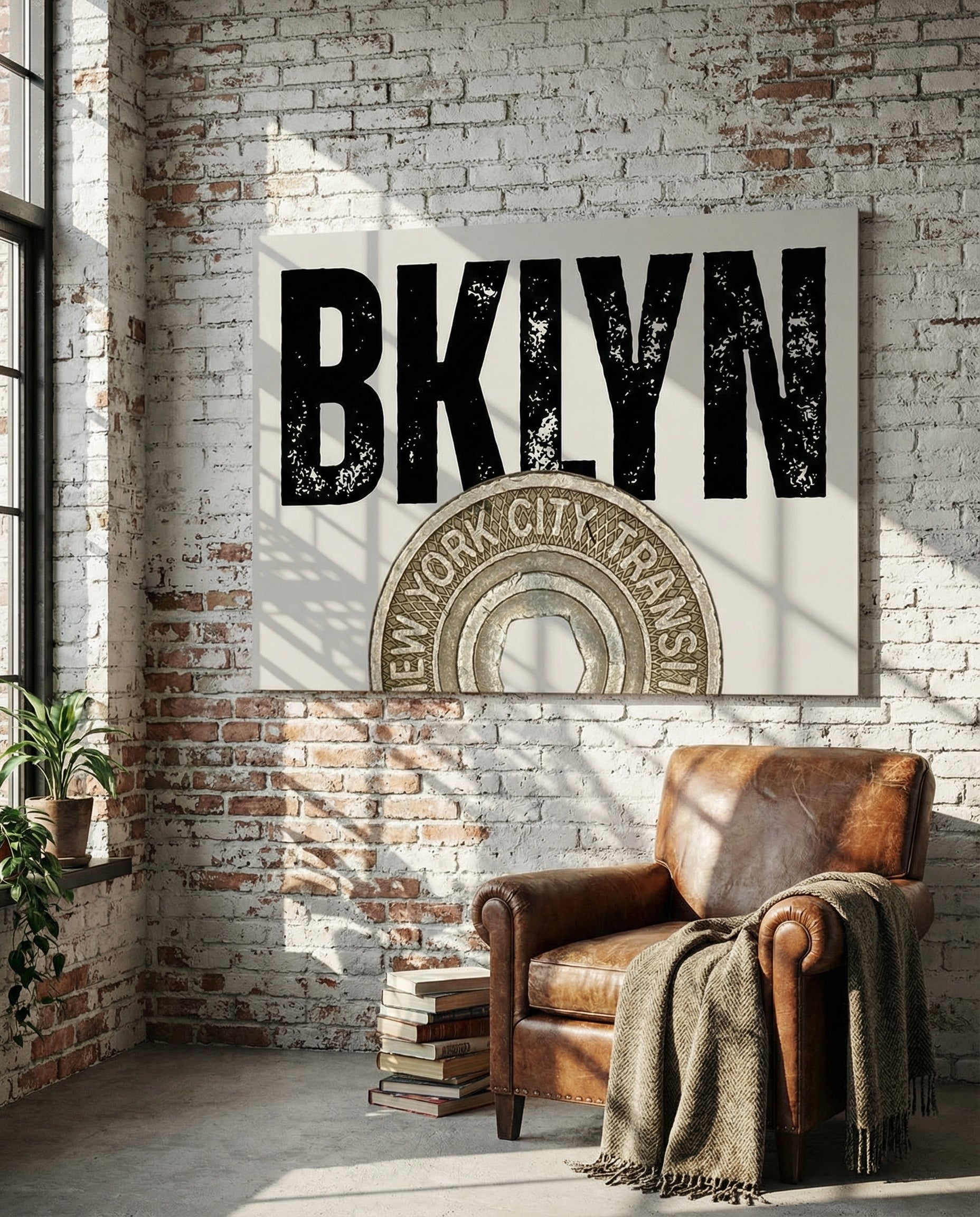 Vintage NYC Subway Token - Gallery Wrapped Canvas Wall Art (Ready to Hang) - 24 x 36