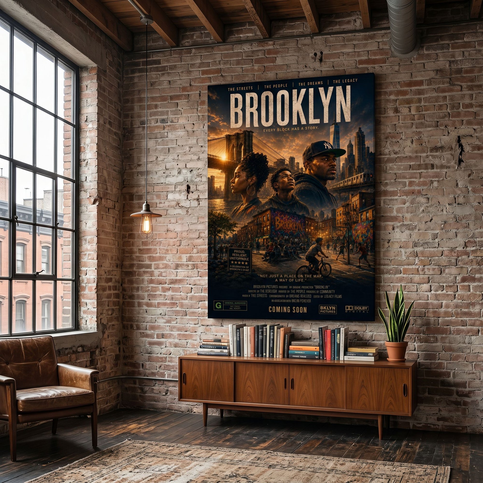 Brooklyn Movie Poster - Gallery Wrapped Canvas (Ready to Hang)