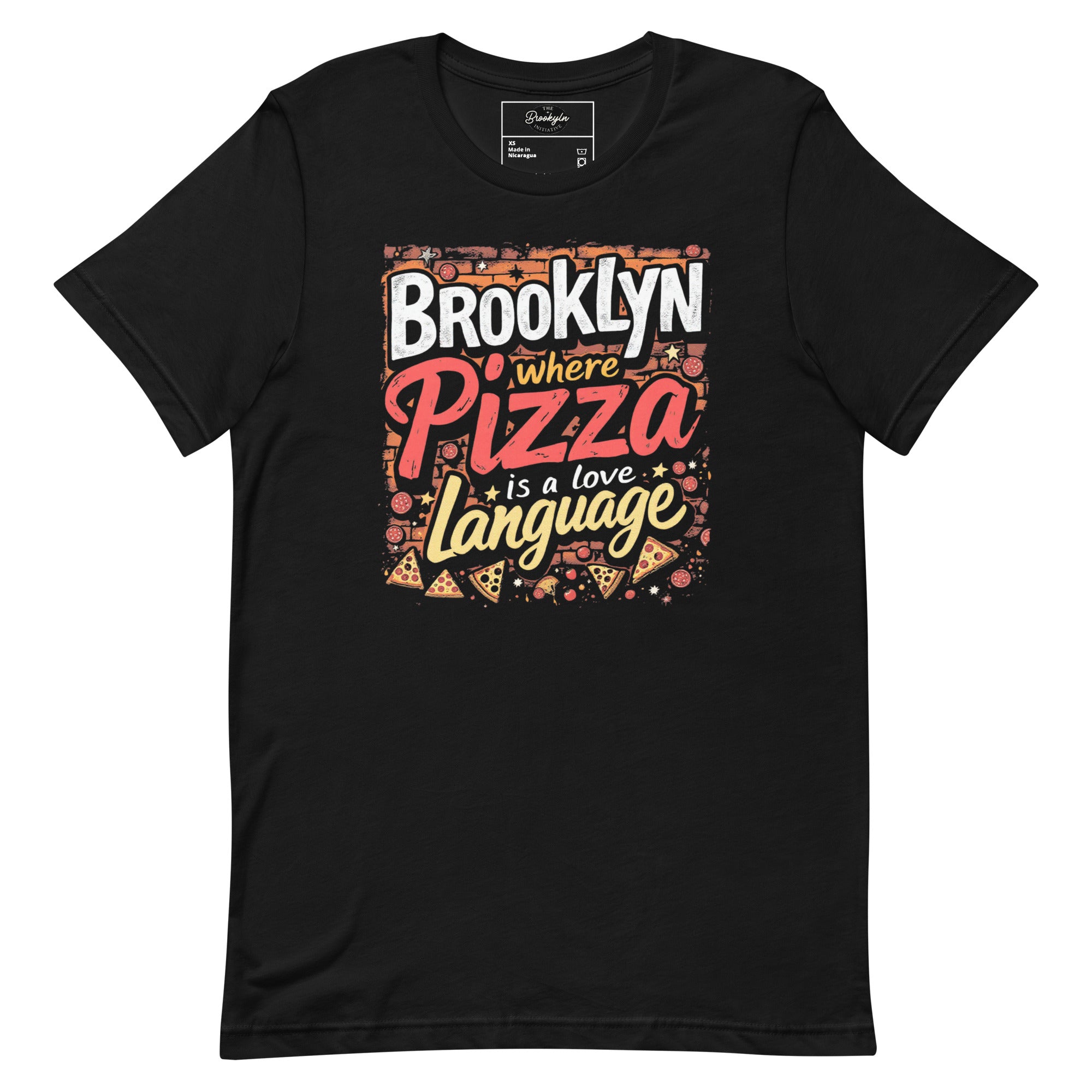 Brooklyn T-shirt with funny pizza slogan
